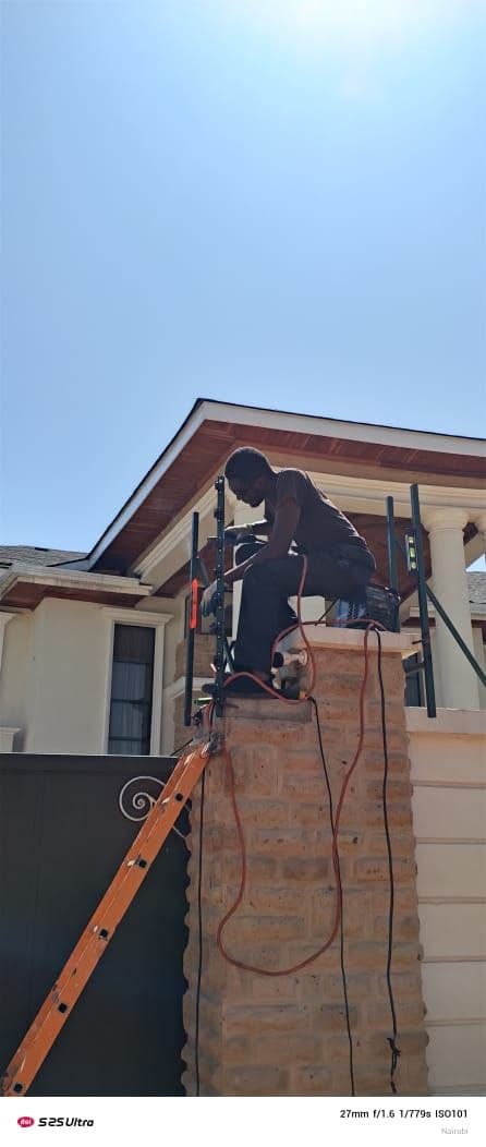 Exterior electrical wiring. Residential install.